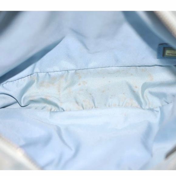 Authentic CHANEL New Travel Line 2Way Shoulder Hand Bag Nylon Leather Blue - Picture 8 of 12